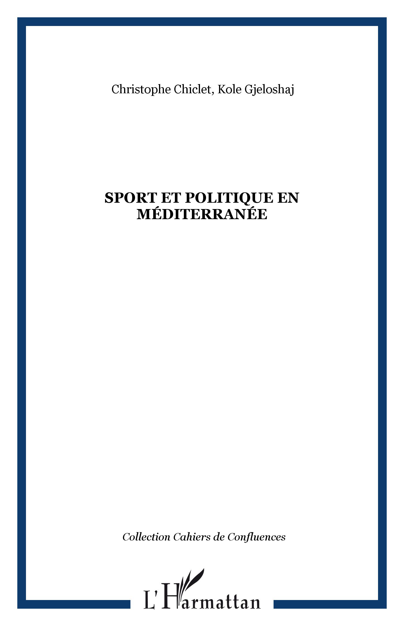 Couverture du livre "Sport et politique en Méditerranée"