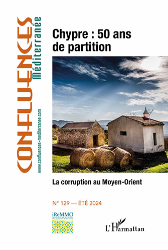 Couverture de Confluences Méditerranée N°129 Chypre et Corruption Moyen Orient (L'Harmattan, 2024)