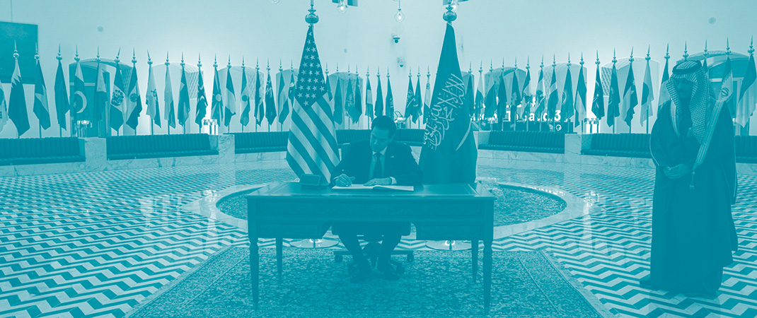 Marc Rubio avec le ministre arabe des affaires étrangères