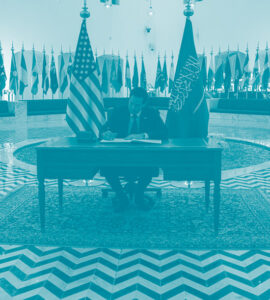 Marc Rubio avec le ministre arabe des affaires étrangères