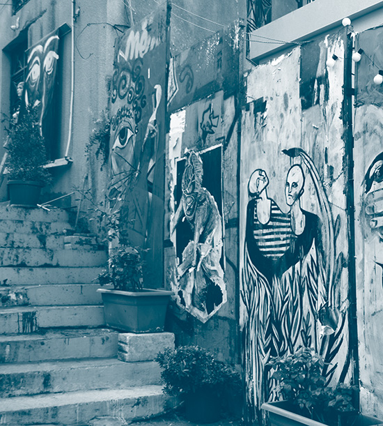 Murales dans une rue de Beyrouth