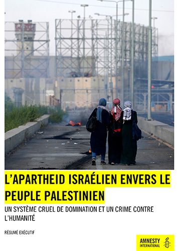 Rapport Amnesty Apartheid22 Rapport de Amnesty international sur l'apartheid en Israel