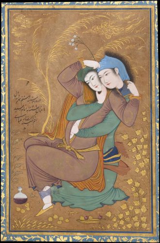 UP5_Reza_Abbasi_2Lovers Peinture des Deux amants du peintre Reza Abbassi